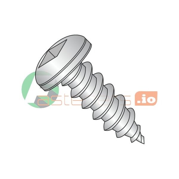 Newport Fasteners Self-Drilling Screw, #8 x 3/8 in, Plain 18-8 Stainless Steel Pan Head Square Drive, 5000 PK 226900 - main
